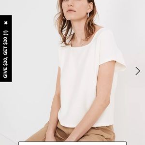 Madewell Jacquard Square Neck Top